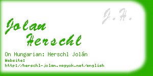 jolan herschl business card